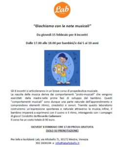 corso di musica 2018