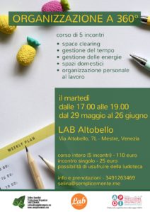 Organizzazione a 360 - Locandina corso